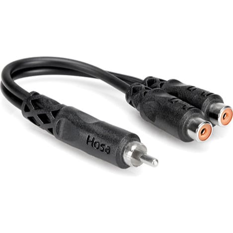 Hosa YRA-104 RCA Male to Dual RCA Female Y-Cable