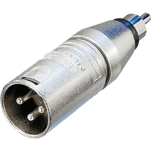 Neutrik NA2MPMM 3-Pin XLR Male to Male RCA Plug Adapter