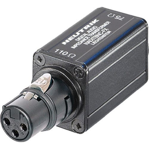 Neutrik NADITBNC-FX AES/EBU Impedance Transformer 110 to 75 Ohm