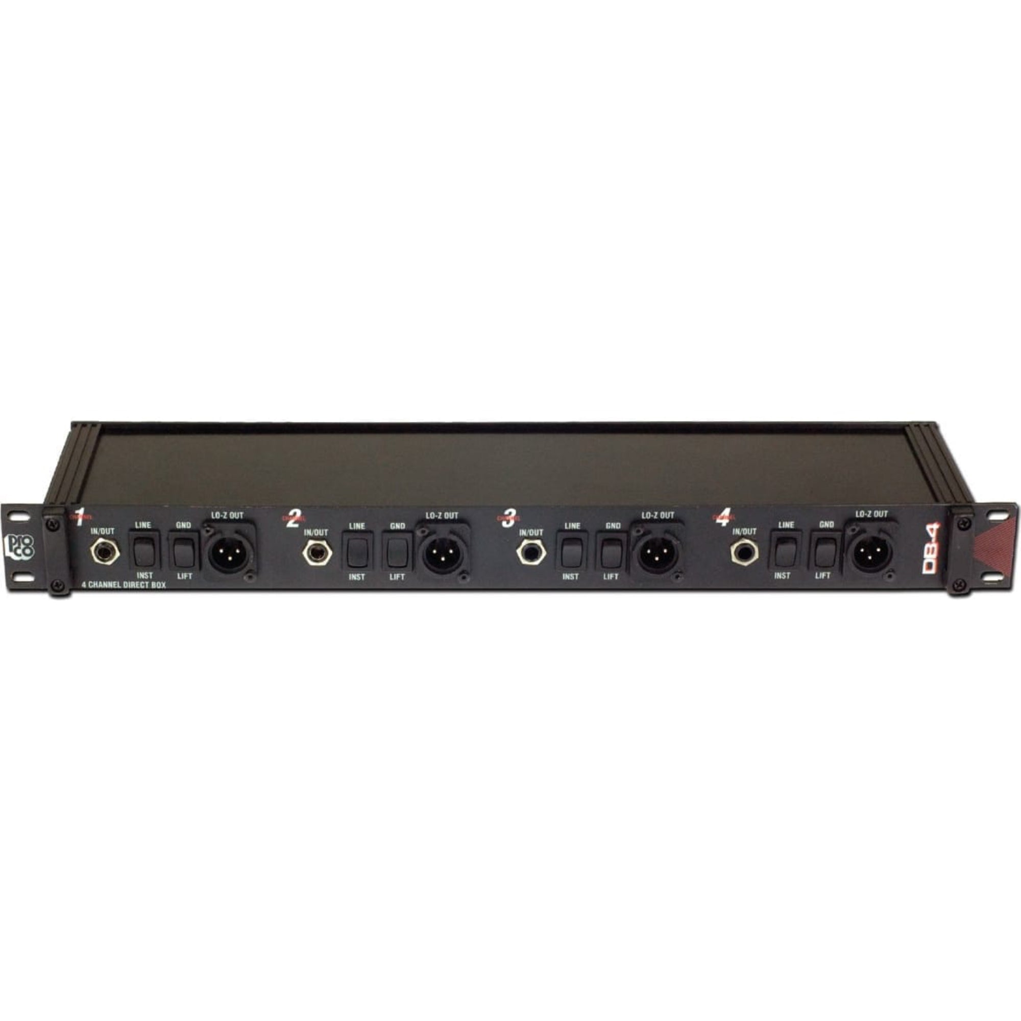 RapcoHorizon Pro Co DB4A 4-Channel Rackmount Direct Box