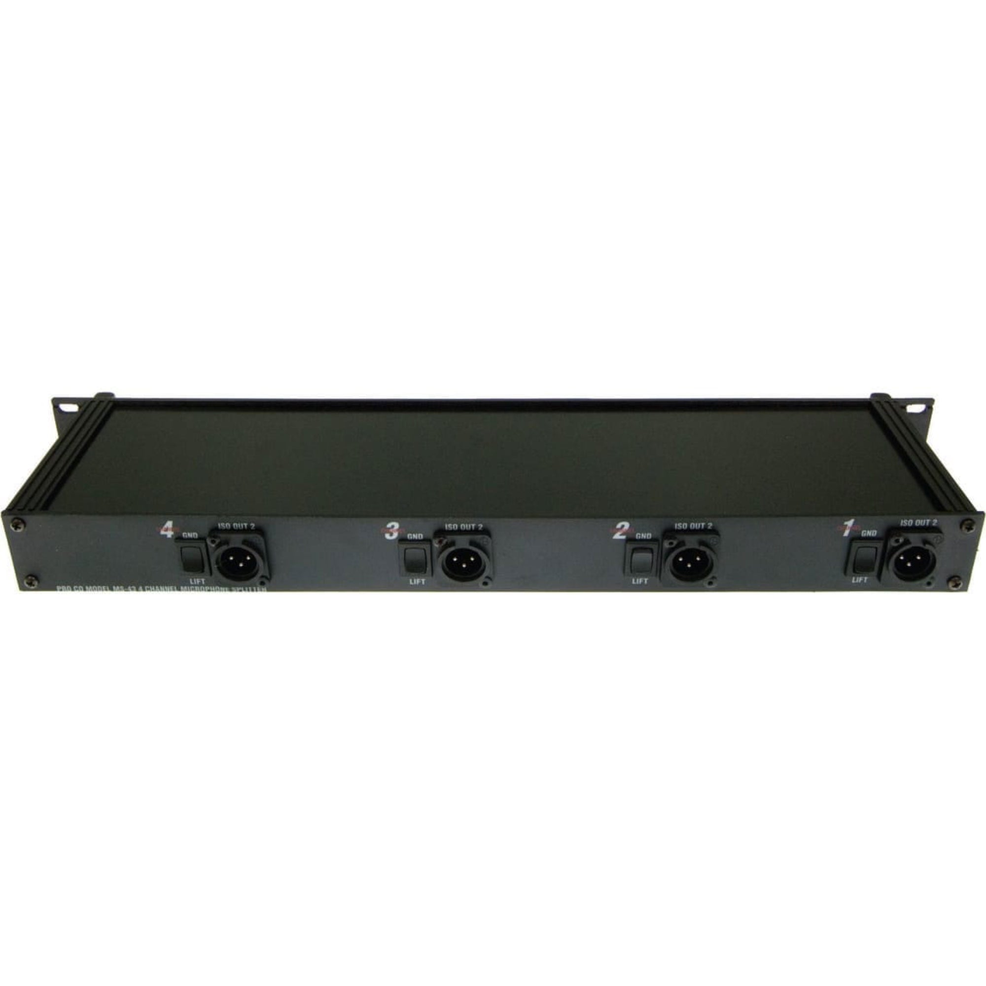 RapcoHorizon Pro Co MS43A 4 Channel (3 Way) Rackmount Mic Splitter