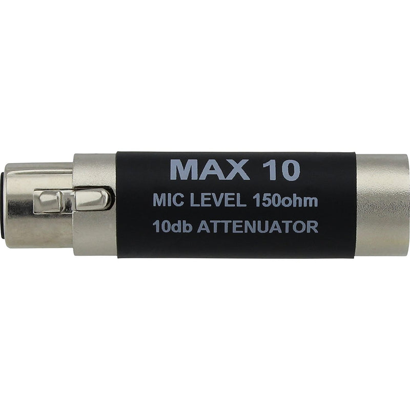 RapcoHorizon Pro Co MAX10 In-Line Pad with 10 dB of Mic Attenuation, XLR Male to Female