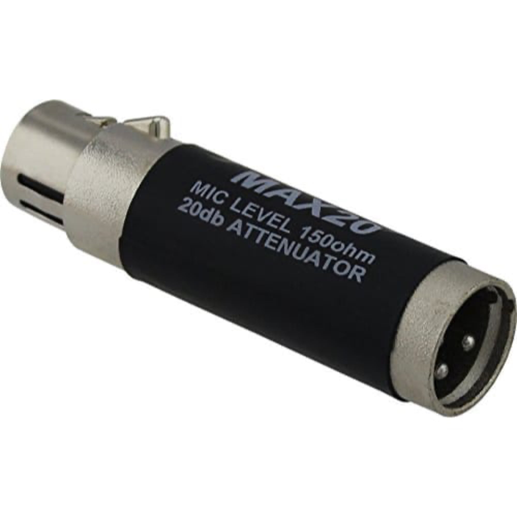 RapcoHorizon Pro Co MAX20 In-Line Pad with 20 dB of Mic Attenuation, XLR Male to Female