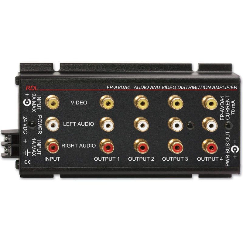 RDL FP-AVDA4 Stereo Audio/Video Distribution Amplifier