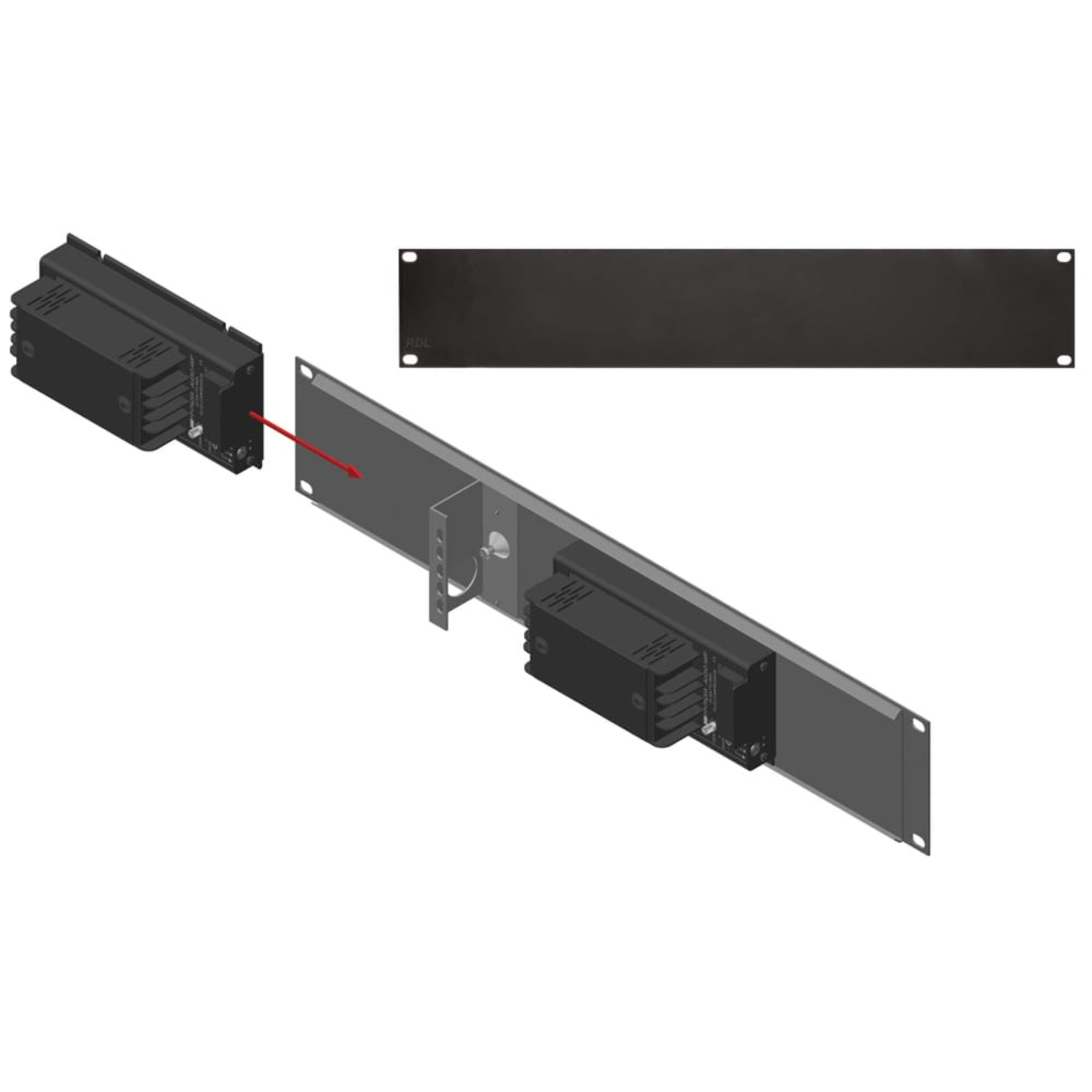 RDL FP-RRA Rack Adapter FLAT-PAK Series 19" Fixed