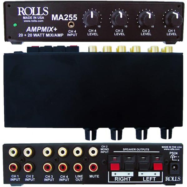 Rolls MA255 Stereo 20 Watt Mixer Amplifier