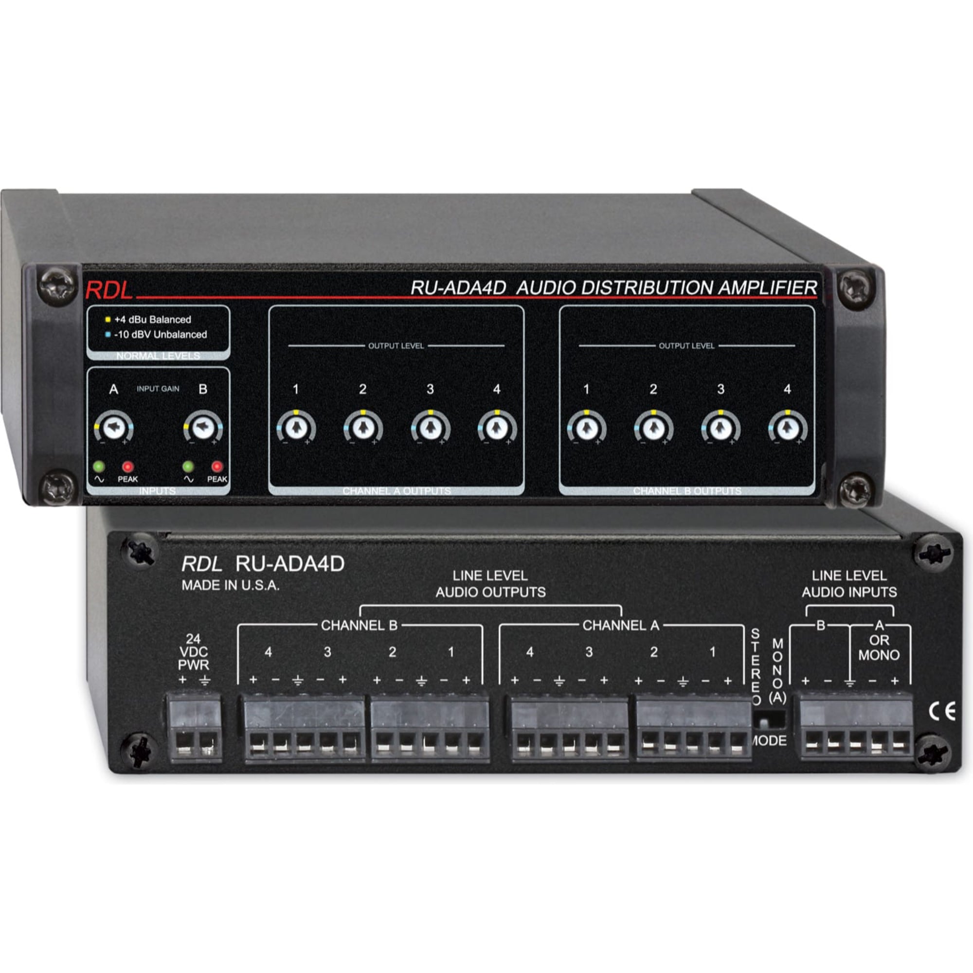 RDL RU-ADA4D Audio Distribution Amplifier