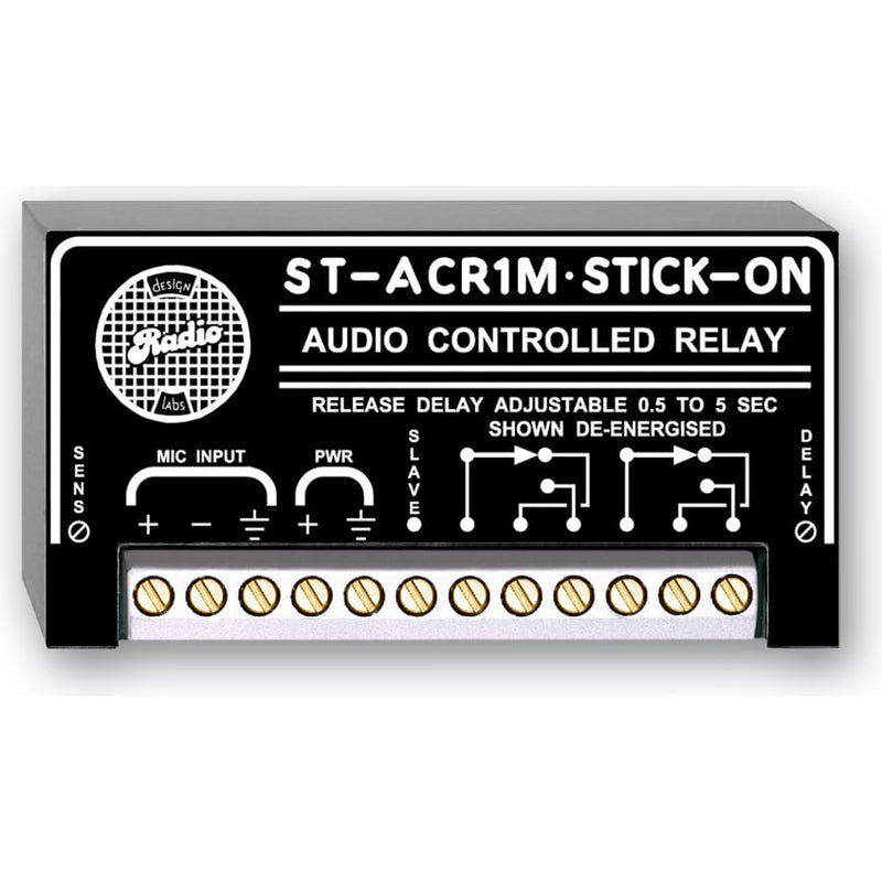 RDL ST-ACR1M Microphone Level Audio Controlled Relay 0.5 to 5 s Delay