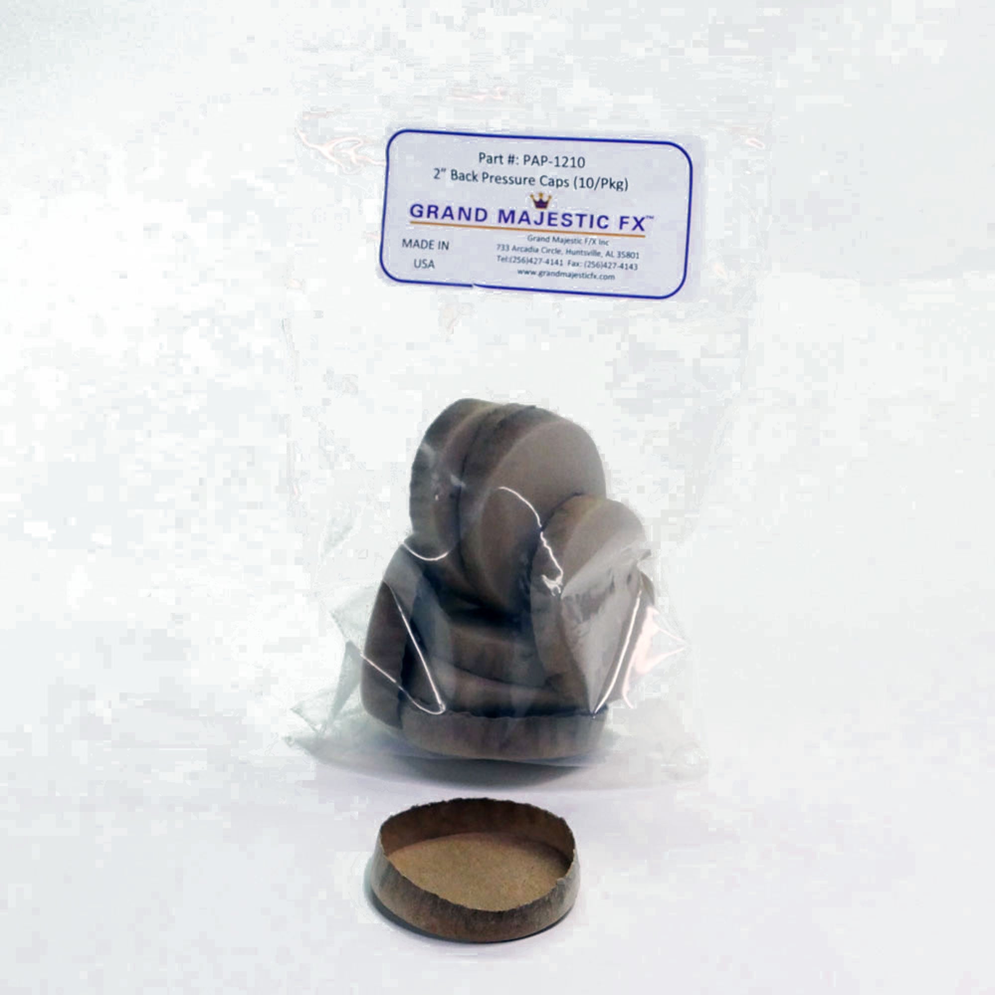 Grand Majestic FX Back Pressure Caps (10 Pack)