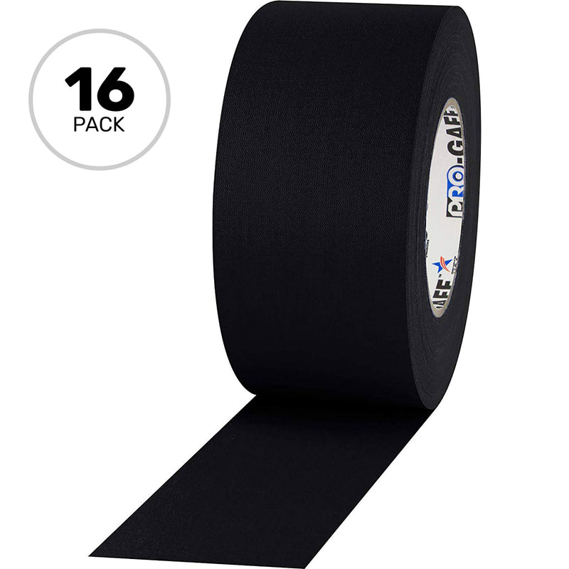 ProTapes Pro Gaff Premium Matte Cloth Gaffers Tape 3" x 55yds (Black, Case of 16)