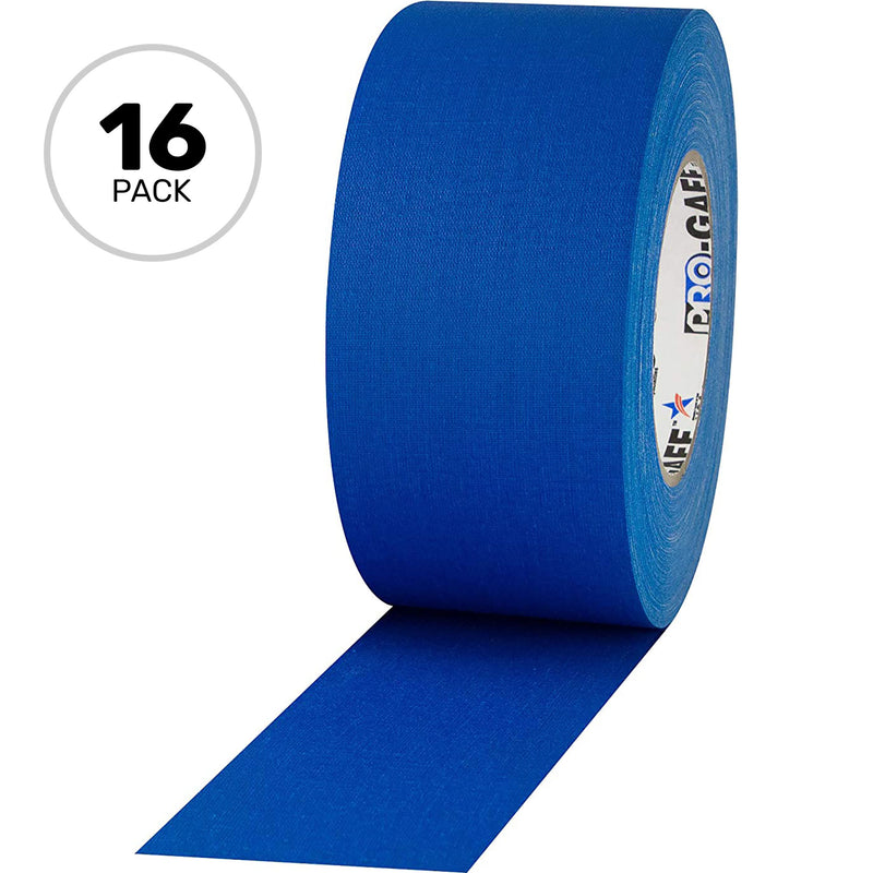 ProTapes Pro Gaff Premium Matte Cloth Gaffers Tape 3" x 55yds (Electric Blue, Case of 16)