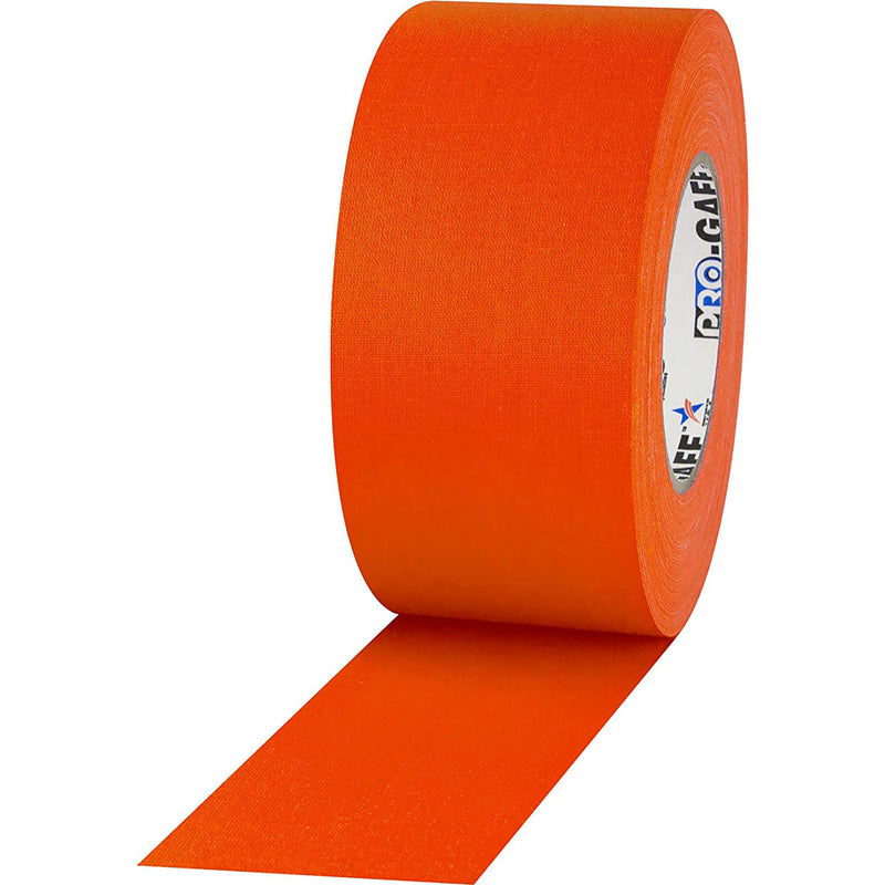 ProTapes Pro Gaff Premium Matte Cloth Gaffers Tape 3" x 50yds (Fluorescent Orange, Case of 16)