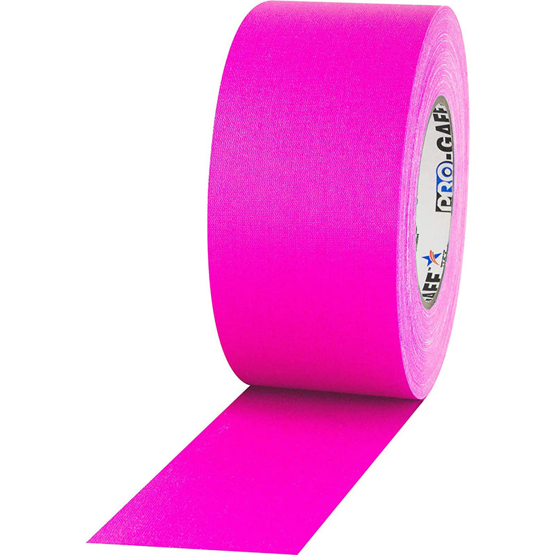 ProTapes Pro Gaff Premium Matte Cloth Gaffers Tape 3" x 50yds (Fluorescent Pink, Case of 16)