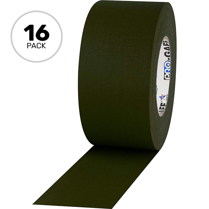 ProTapes Pro Gaff Premium Matte Cloth Gaffers Tape 3" x 55yds (Olive Drab Green, Case of 16)
