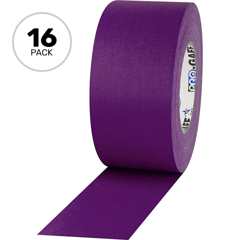 ProTapes Pro Gaff Premium Matte Cloth Gaffers Tape 3" x 55yds (Purple, Case of 16)