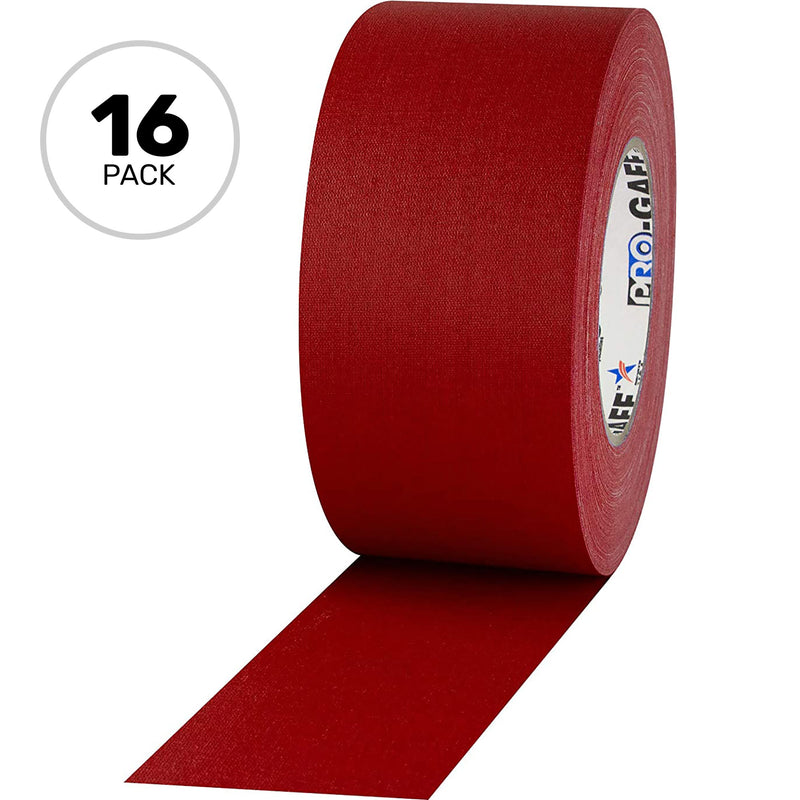 ProTapes Pro Gaff Premium Matte Cloth Gaffers Tape 3" x 55yds (Red, Case of 16)