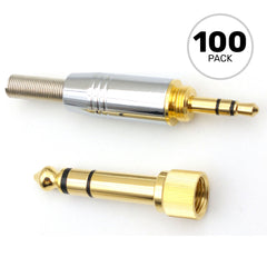Performance Audio Gold Plated 3.5mm TRS Stereo Headphone Connector with 1/4