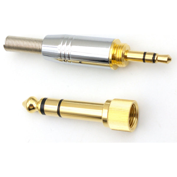 Performance Audio Gold Plated 3.5mm TRS Stereo Headphone Connector with 1/4" Adapter Kit