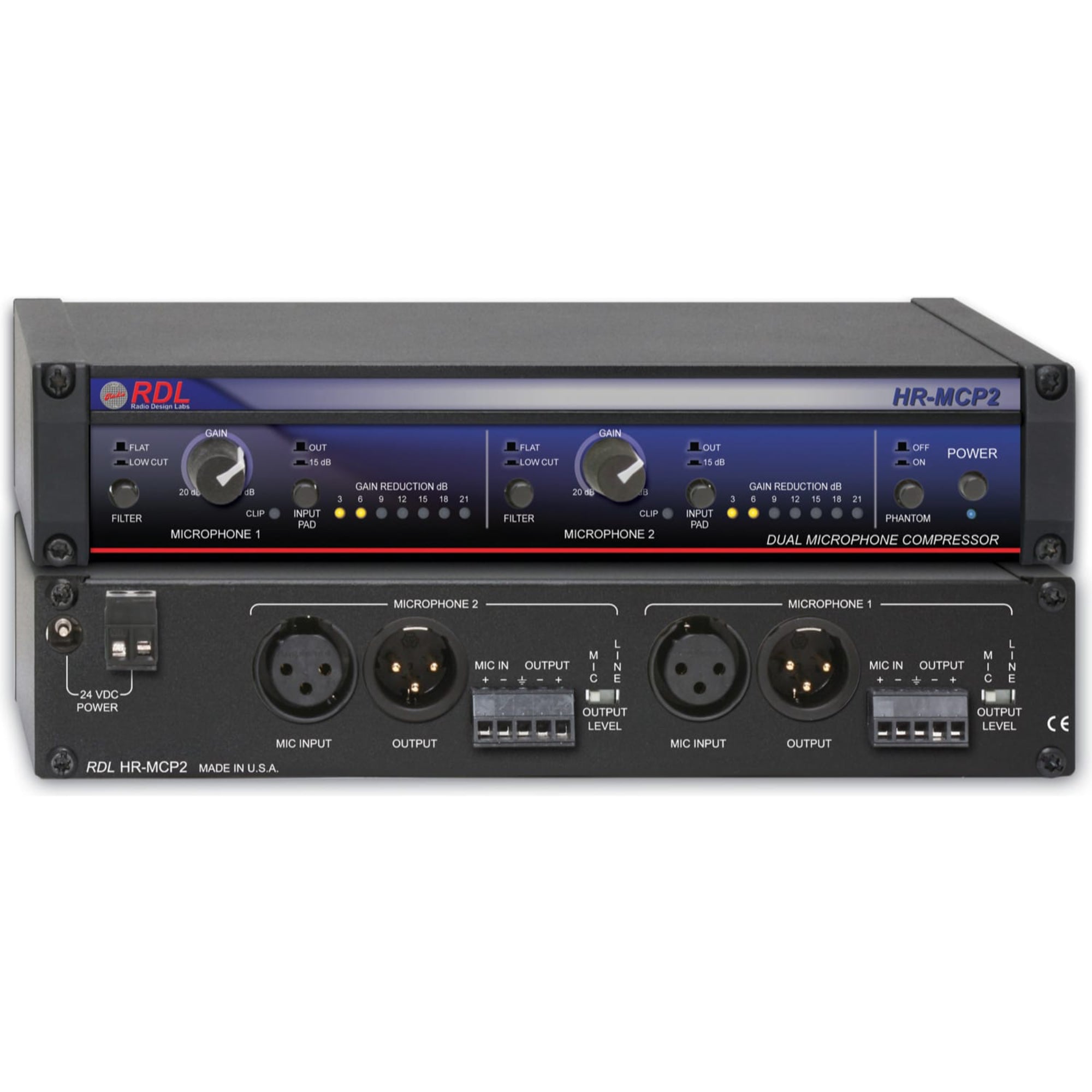 RDL HR-MCP2 Dual Microphone Compressor