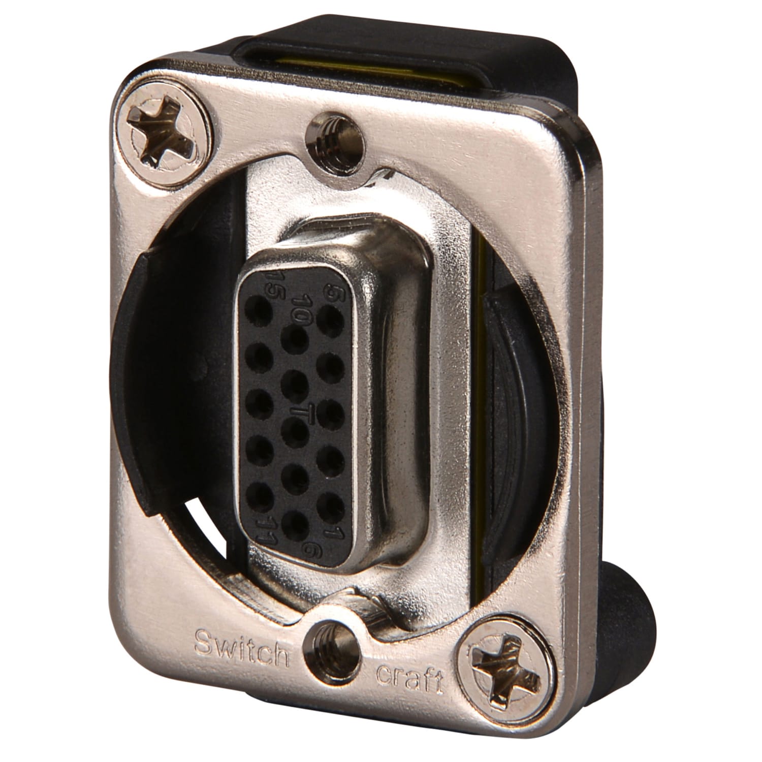 Switchcraft EHHD15FF 15-Pin D-Sub Feed-Thru Jack (Nickel)