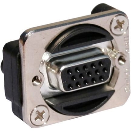 Switchcraft EHHD15FF 15-Pin D-Sub Feed-Thru Jack (Nickel)
