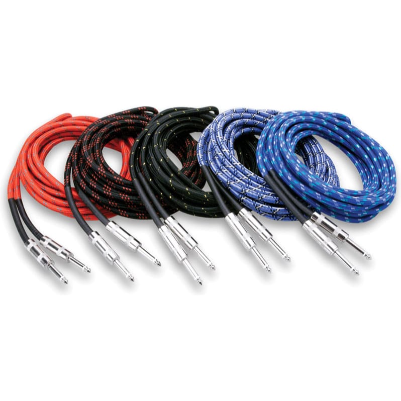 Hosa 3GT-PAK Cloth Guitar Cable (10 Pack Assorted)