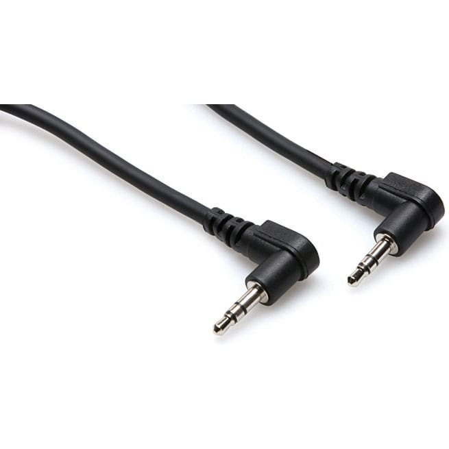 Hosa CMM-105RR Right-Angle 3.5mm TRS to Right-Angle 3.5mm TRS Stereo Interconnect Cable (5')