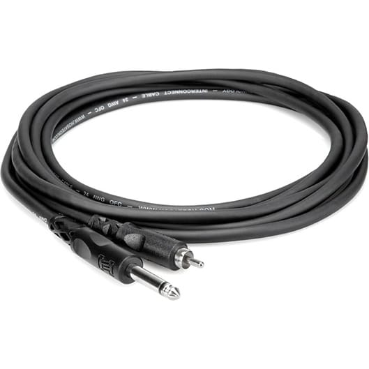 Hosa CPR-103 1/4" to RCA Unbalanced Interconnect Cable (3')