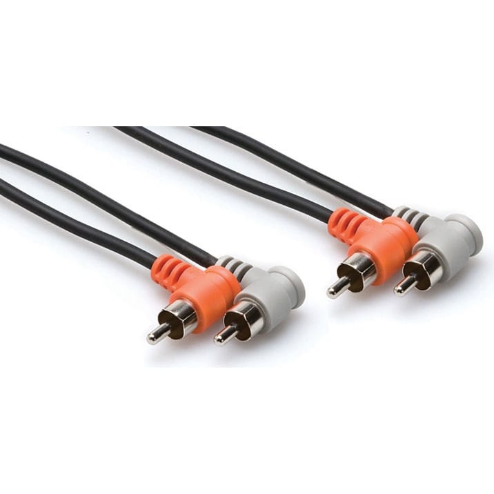 Hosa CRA-201RR Dual Right-Angle RCA to Dual Right-Angle RCA Stereo Interconnect Cable (3.3')