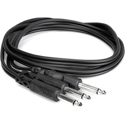 Hosa CYP-103 1/4" TS to Dual 1/4" TS Y Cable (3')