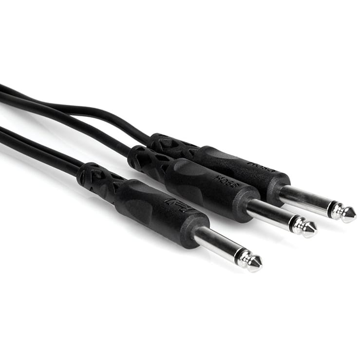 Hosa CYP-105 1/4" TS to Dual 1/4" TS Y Cable (5')