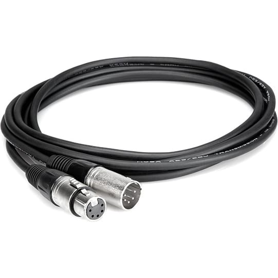 Hosa DMX-503 DMX512 5-Pin Male to Female Cable (3')