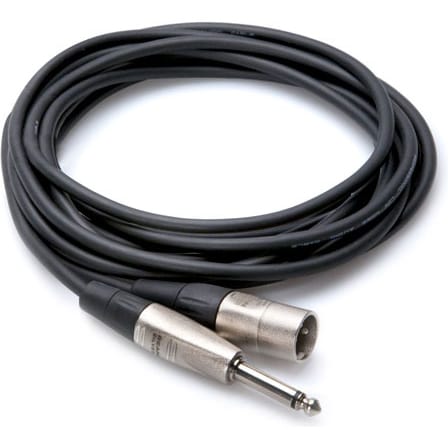 Hosa HPX-003 REAN 1/4" TS to XLR Male Pro Unbalanced Interconnect Cable (3')