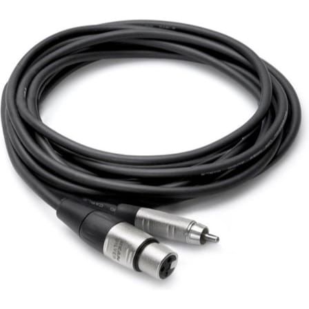 Hosa HXR-003 Pro Unbalanced Interconnect Cable (3')