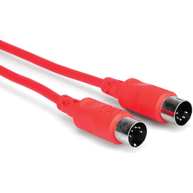 Hosa MID-303RD MIDI Cable (3', Red)