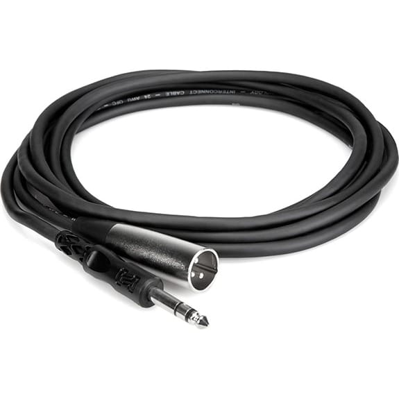 Hosa STX-102M 1/4" TRS Male to XLR Male Balanced Interconnect Cable (2')