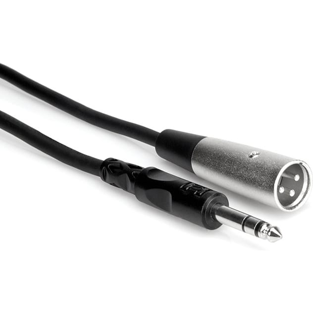 Hosa STX-102M 1/4" TRS Male to XLR Male Balanced Interconnect Cable (2')