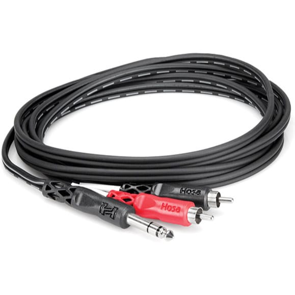 Hosa TRS-201 1/4" TRS to Dual RCA Insert Cable (3.3')