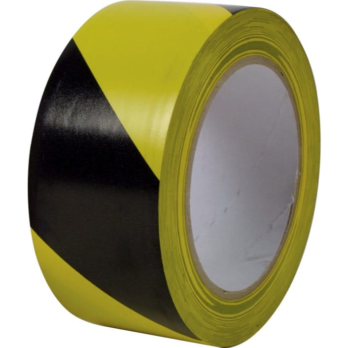 ProTapes Pro 48 PVC Vinyl Safety Stripes Tape 2" x 18yds (Black & Yellow Striped)