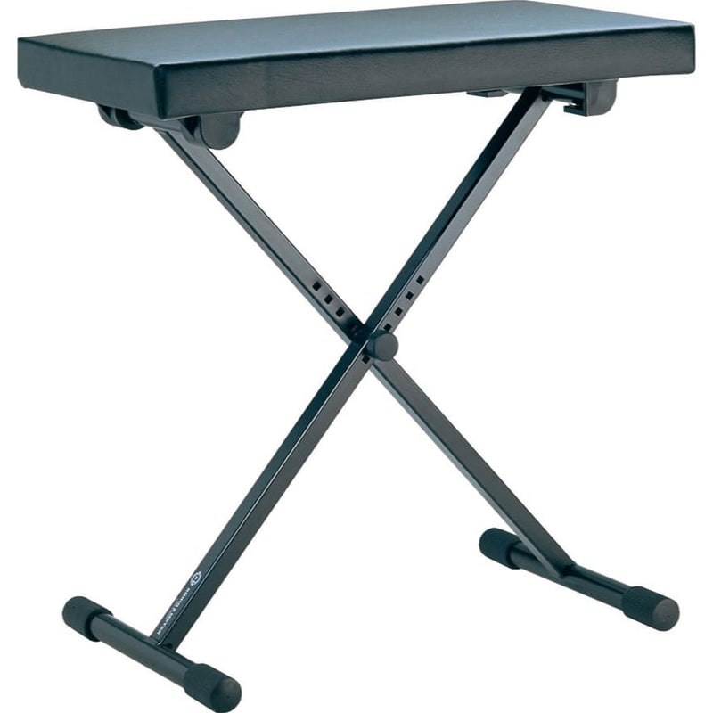 K&M Stands 14065 Keyboard Bench (Black Leather)