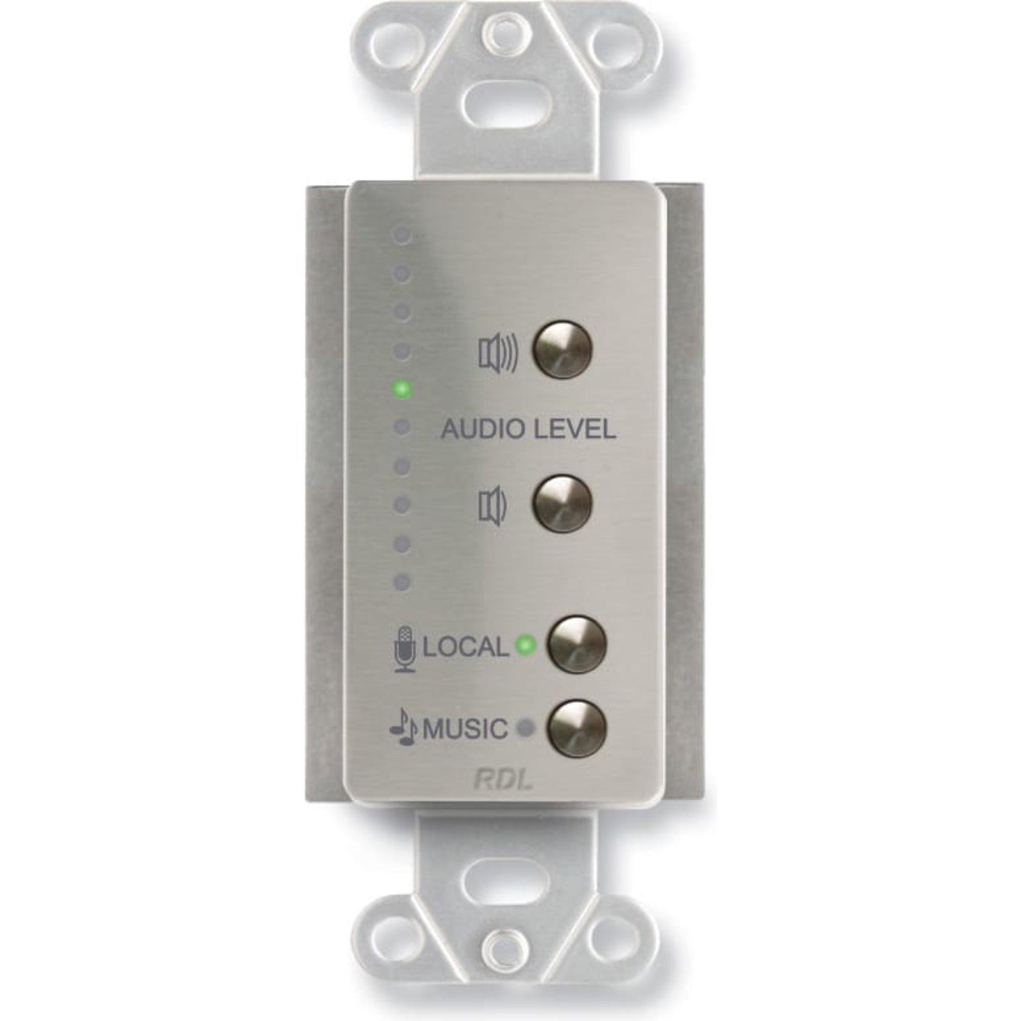 RDL DS-RCX1 Room Control for RCX-5C on Decora Plate (Stainless Steel)