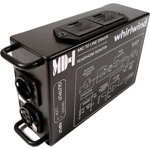 Whirlwind MD-1 Portable Mic Preamp / Line Driver and Headphone Monitor
