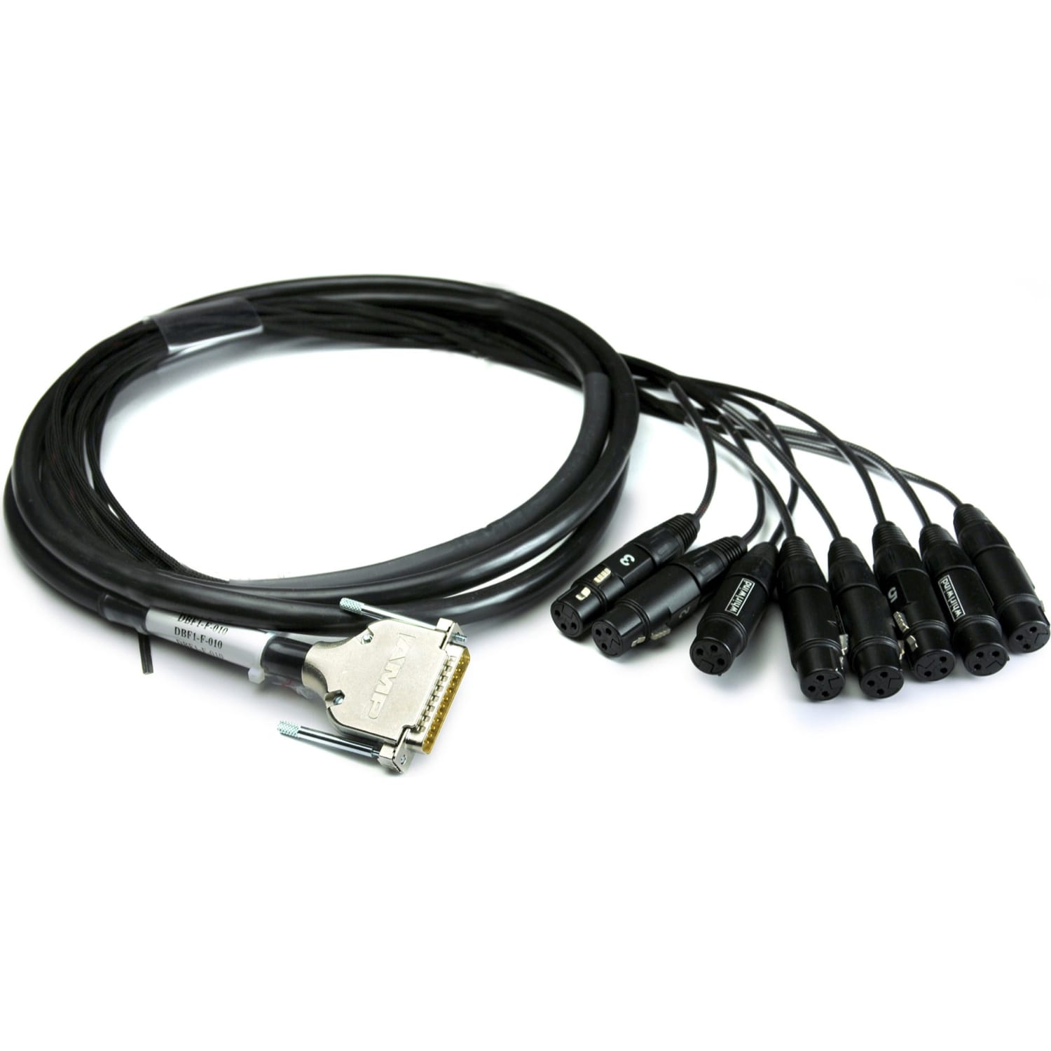 Whirlwind DBF1-F-005 DB25 Male to Fanout with 8 XLR Female, Digidesign / Tascam Pinout (5')