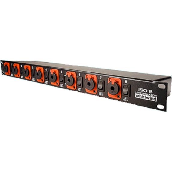 Whirlwind ISO-8Q 8-Channel Line Level Isolator and Balancer (1/4" TRS Connections)