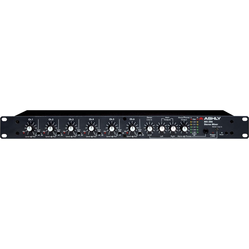 Ashly MX-206 Rackmount 6-Channel Stereo Microphone Mixer