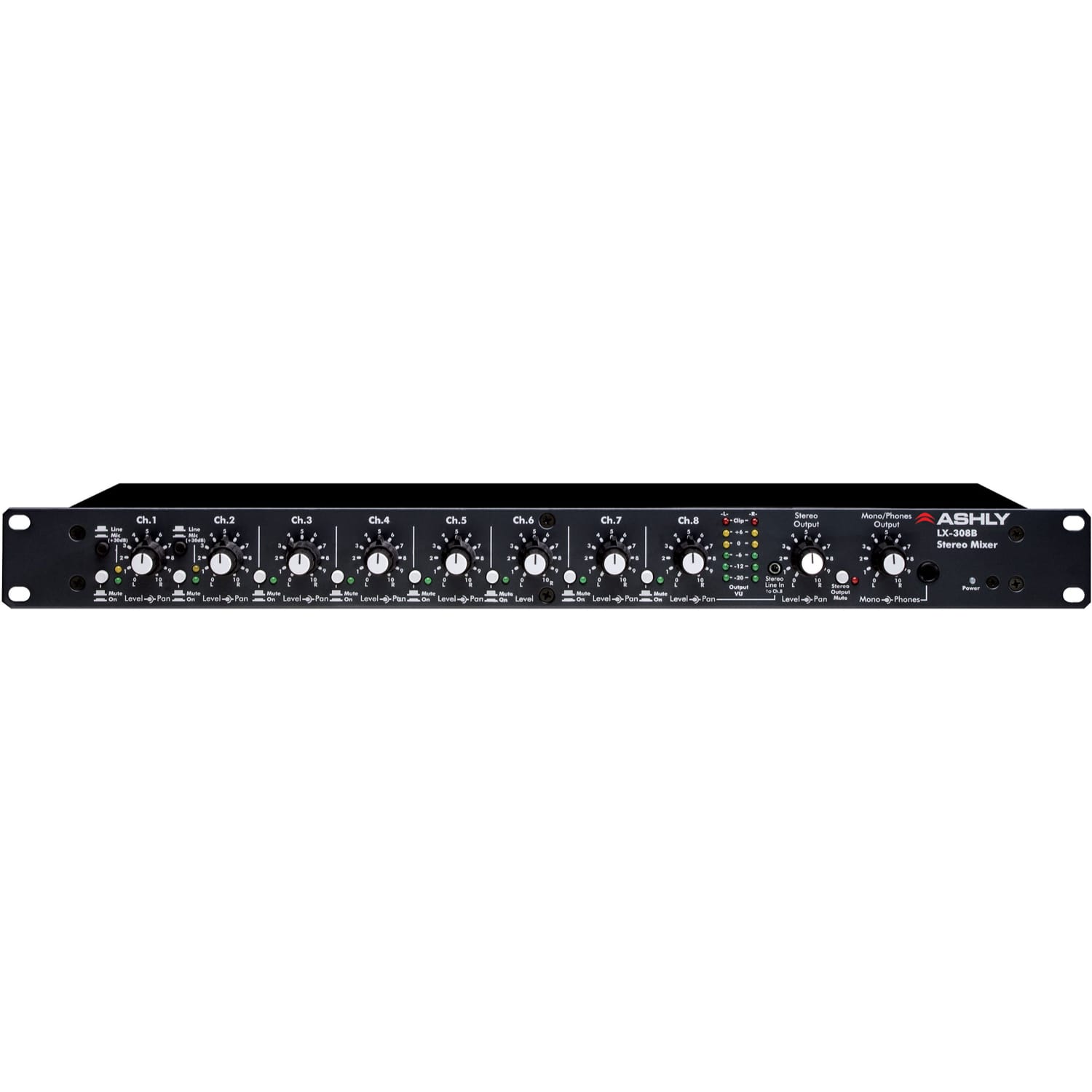 Ashly LX-308B Rackmount 8-Channel Stereo Line Mixer