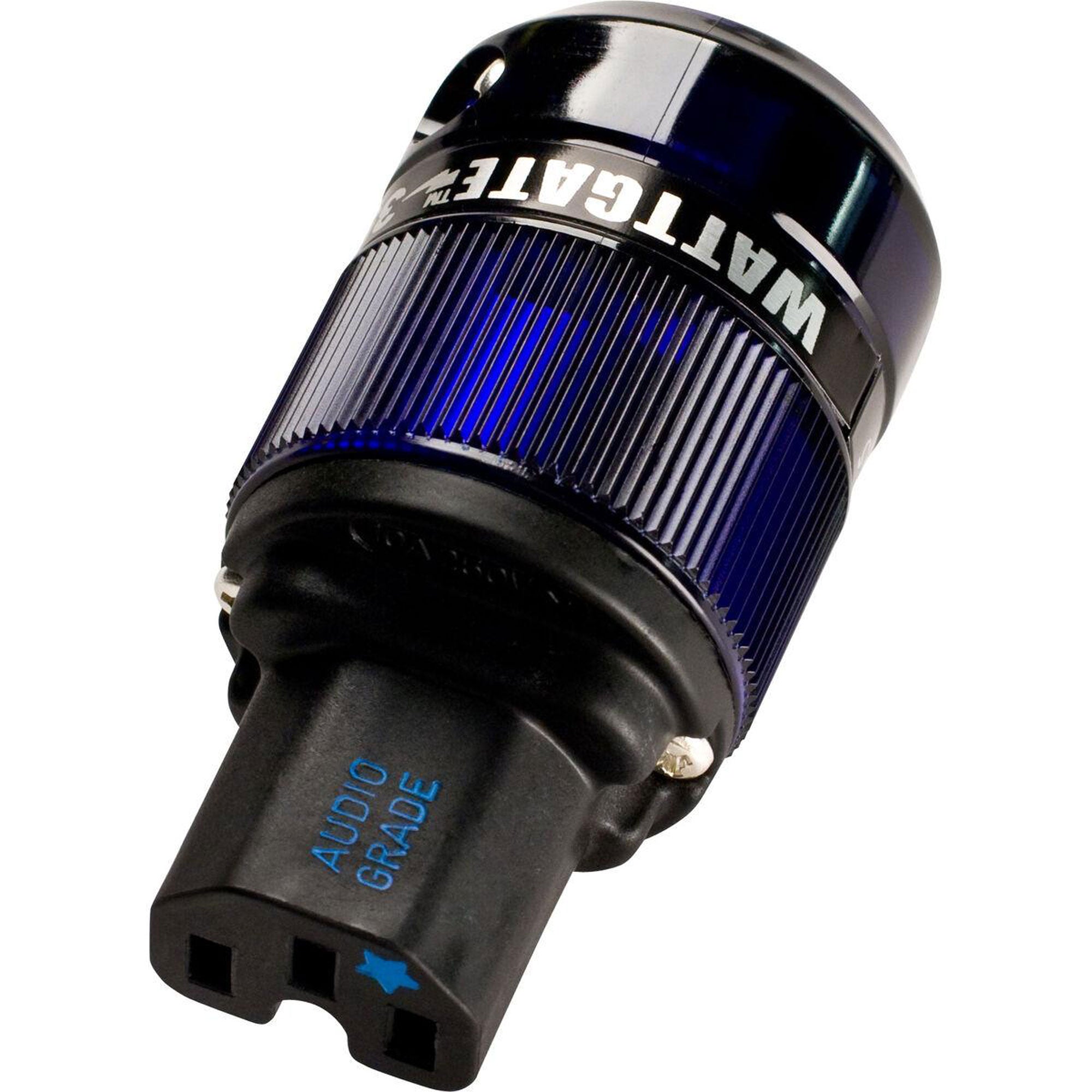 Wattgate 350i Ag Silver Plated Audio Grade IEC AC Power Connector (Blue)