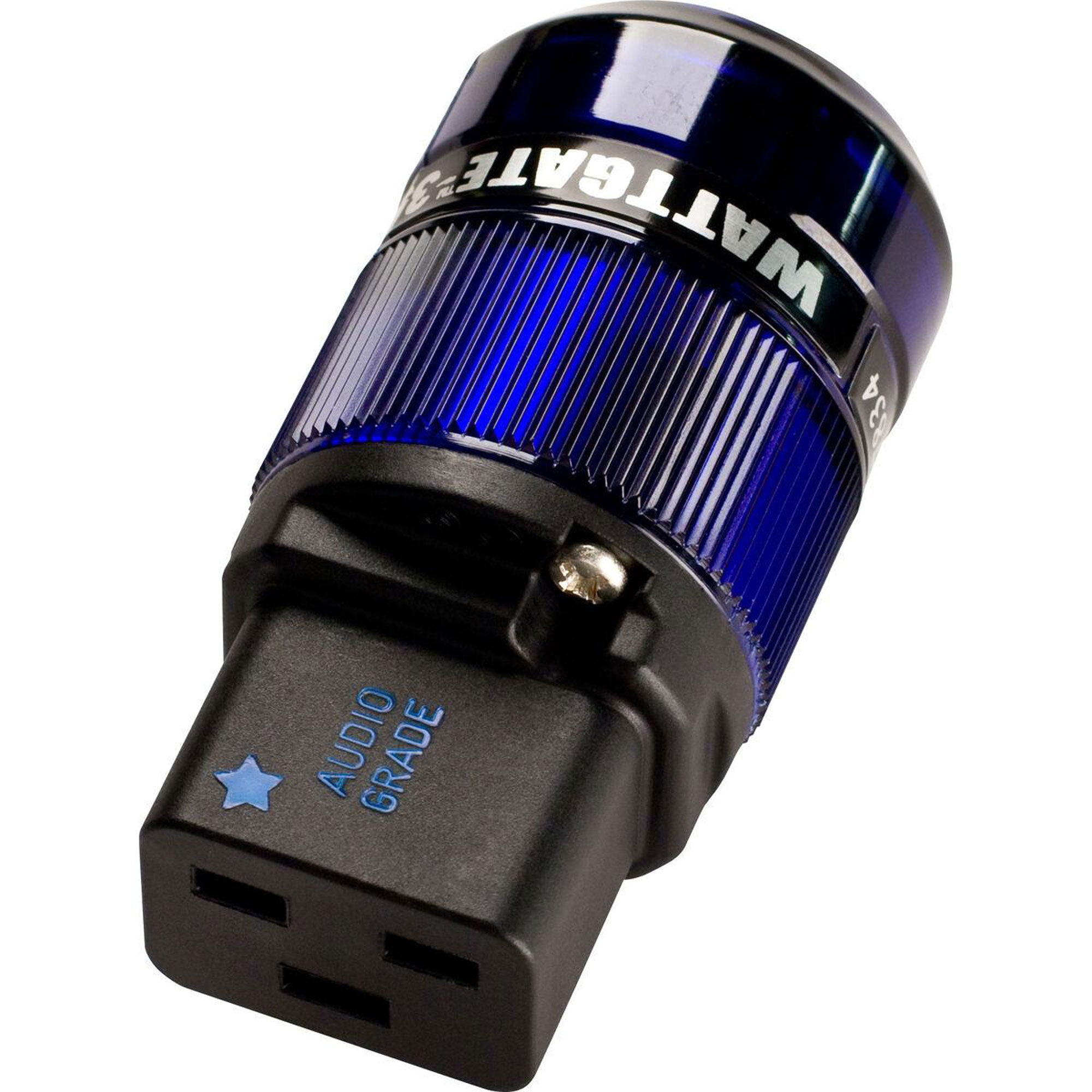 Wattgate 350i Ag HC High Current Silver Plated Audio Grade IEC AC Power Connector (Blue)