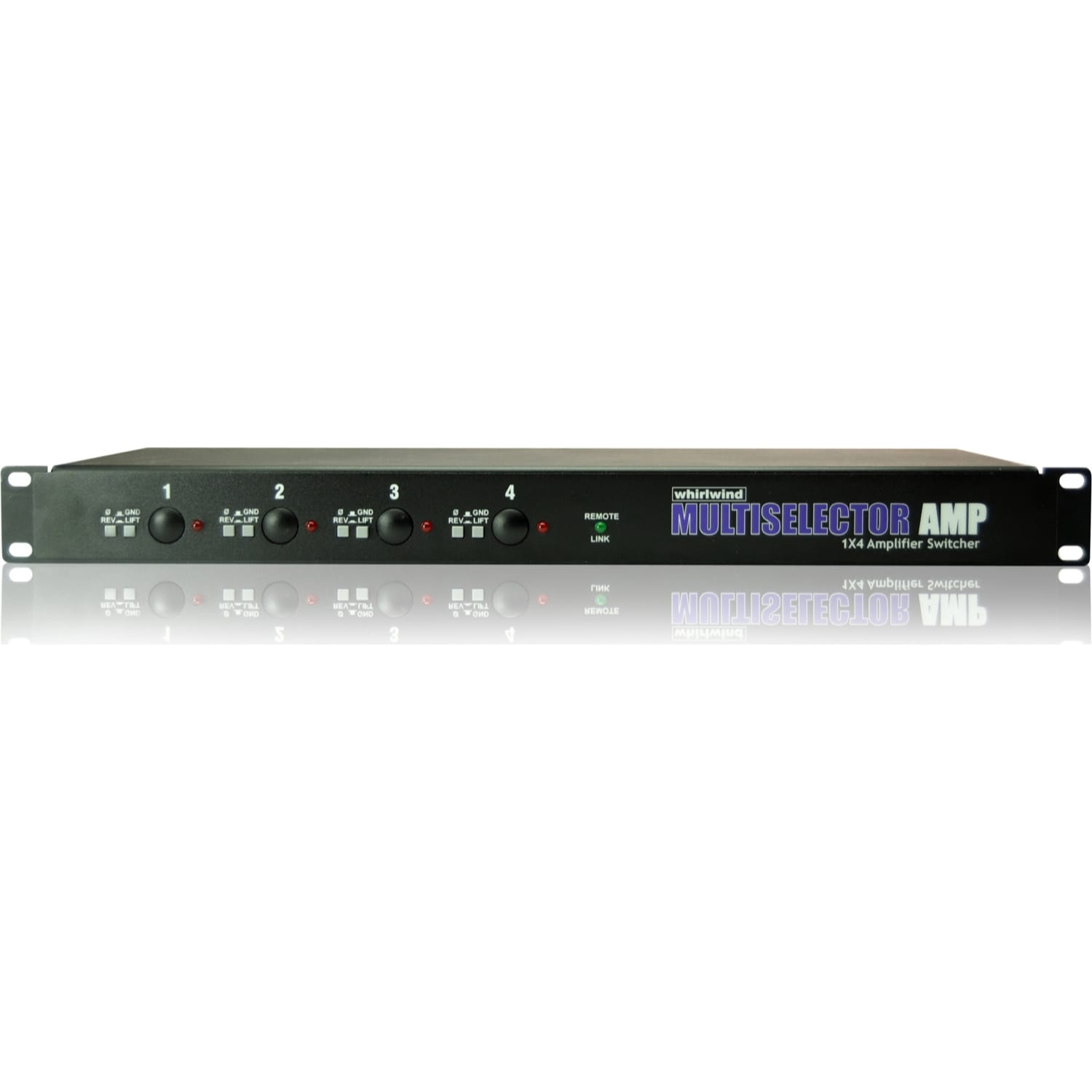 Whirlwind MultiSelector AMP 1U 4-Channel Instrument Amp