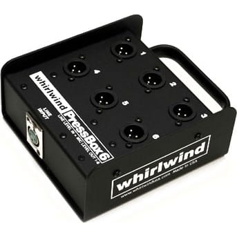 Whirlwind PB06 Passive Pressbox 1-Line In 6-Mic Out